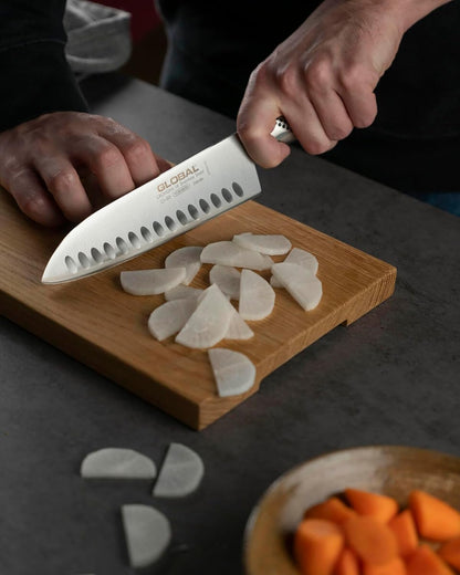 Global G-80338-3 Piece Knife Set with Santoku - Hollow Ground, Utility and Paring Knife