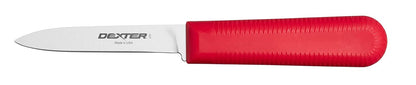 S104R-PCP Sani-Safe 15303R Cook’s Paring Knife, 3-1/4" High Carbon Stain-Free Steel Blade, Non-Slip Red Polypropylene Handle, Spear Point Small Utility Knife, 24 Pack, NSF, Made in USA