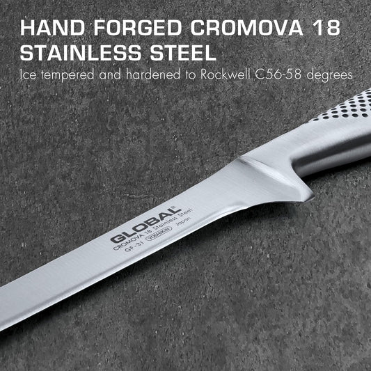 Global GF-31-6 1/4 inch, 16cm Heavyweight Boning Knife, 6, Stainless Steel