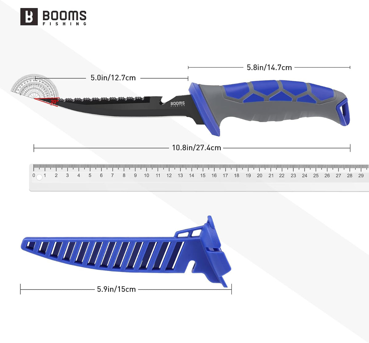 Fillet Knife for Fish: 5" Razor-Sharp Bait Knife, XW60