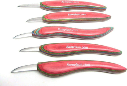 5pc Chip Whittling Wood Carving Knife Set