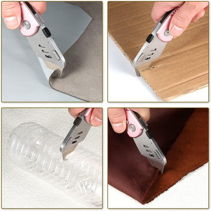 60 Pack Utility Knife Blade VARIETY PACK - Multi-Type SK5 Heavy Duty Blades with Plastic Case - Universal Fit for Standard Box Cutters