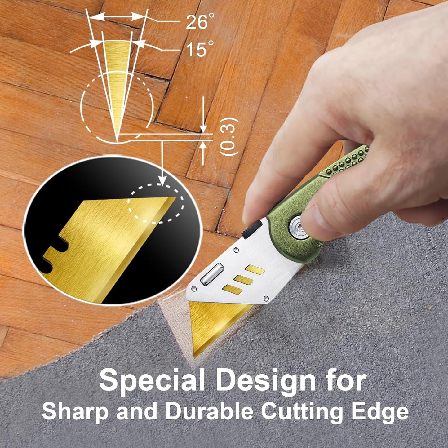 60 Pack Utility Knife Blade VARIETY PACK - Multi-Type SK5 Heavy Duty Blades with Plastic Case - Universal Fit for Standard Box Cutters