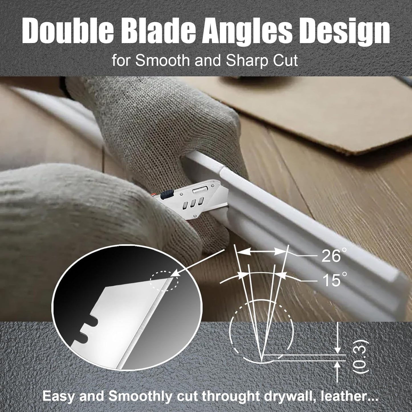 60 Pack Utility Knife Blade VARIETY PACK - Multi-Type SK5 Heavy Duty Blades with Plastic Case - Universal Fit for Standard Box Cutters