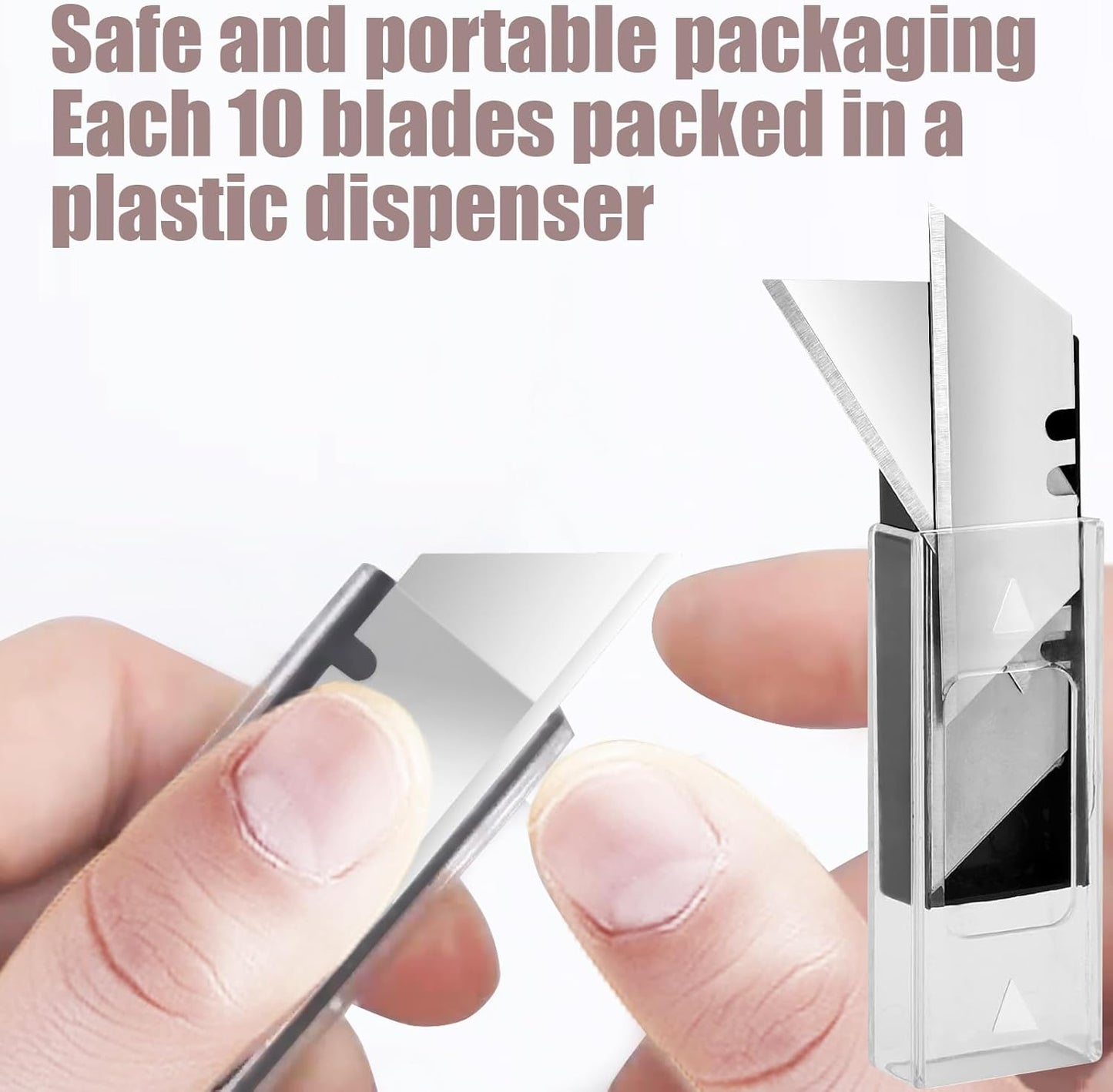 60 Pack Utility Knife Blade VARIETY PACK - Multi-Type SK5 Heavy Duty Blades with Plastic Case - Universal Fit for Standard Box Cutters