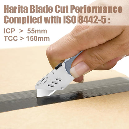 60 Pack Utility Knife Blade VARIETY PACK - Multi-Type SK5 Heavy Duty Blades with Plastic Case - Universal Fit for Standard Box Cutters