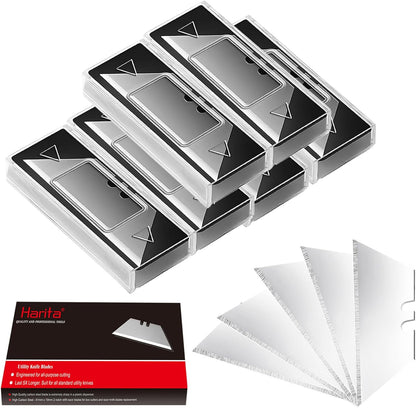 60 Pack Utility Knife Blade VARIETY PACK - Multi-Type SK5 Heavy Duty Blades with Plastic Case - Universal Fit for Standard Box Cutters