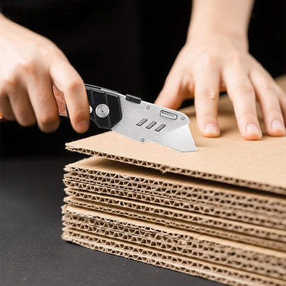 60 Pack Utility Knife Blade VARIETY PACK - Multi-Type SK5 Heavy Duty Blades with Plastic Case - Universal Fit for Standard Box Cutters