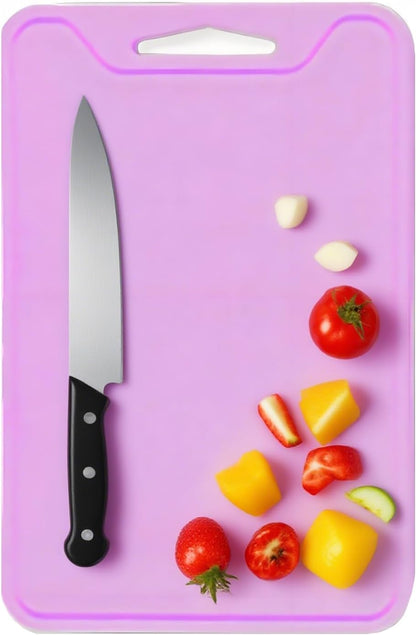 11.8x8.7 Inch Silicone Cutting Board with Juice Groove | Flexible Non-Slip Chopping Mat for Kitchen | Food-Grade & BPA-Free| Dishwasher Safe & Odorless | for Fruits, Meat, Veggies