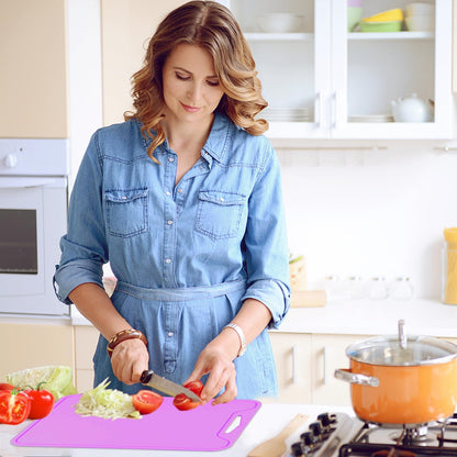 11.8x8.7 Inch Silicone Cutting Board with Juice Groove | Flexible Non-Slip Chopping Mat for Kitchen | Food-Grade & BPA-Free| Dishwasher Safe & Odorless | for Fruits, Meat, Veggies