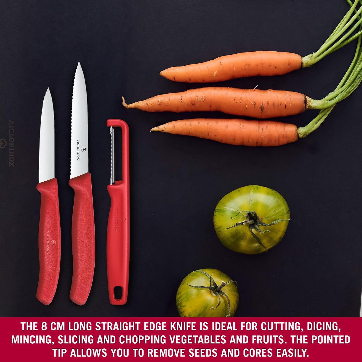 Swiss Classic 2 PC Paring Knife and I-Peeler Set, Black