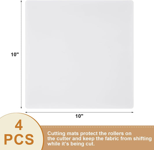 4 Pack Plastic Cutting Mats 10" x 10" Translucent Cutting Board Sewing Mat Fabric Cutter Accessories for Sewing Supplies and Quilting Tools Fabric Quilting Crafts