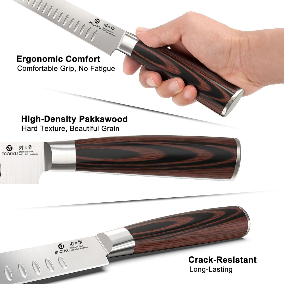 Brisket Knife 12 Inch, Japanese High Carbon Stainless Steel | Ultra Sharp Carving Slicing Knife for BBQ Brisket Turkey Ham Ribs Smoked Meat and Beef, Ergonomic Pakkawood Handle, Gift Box