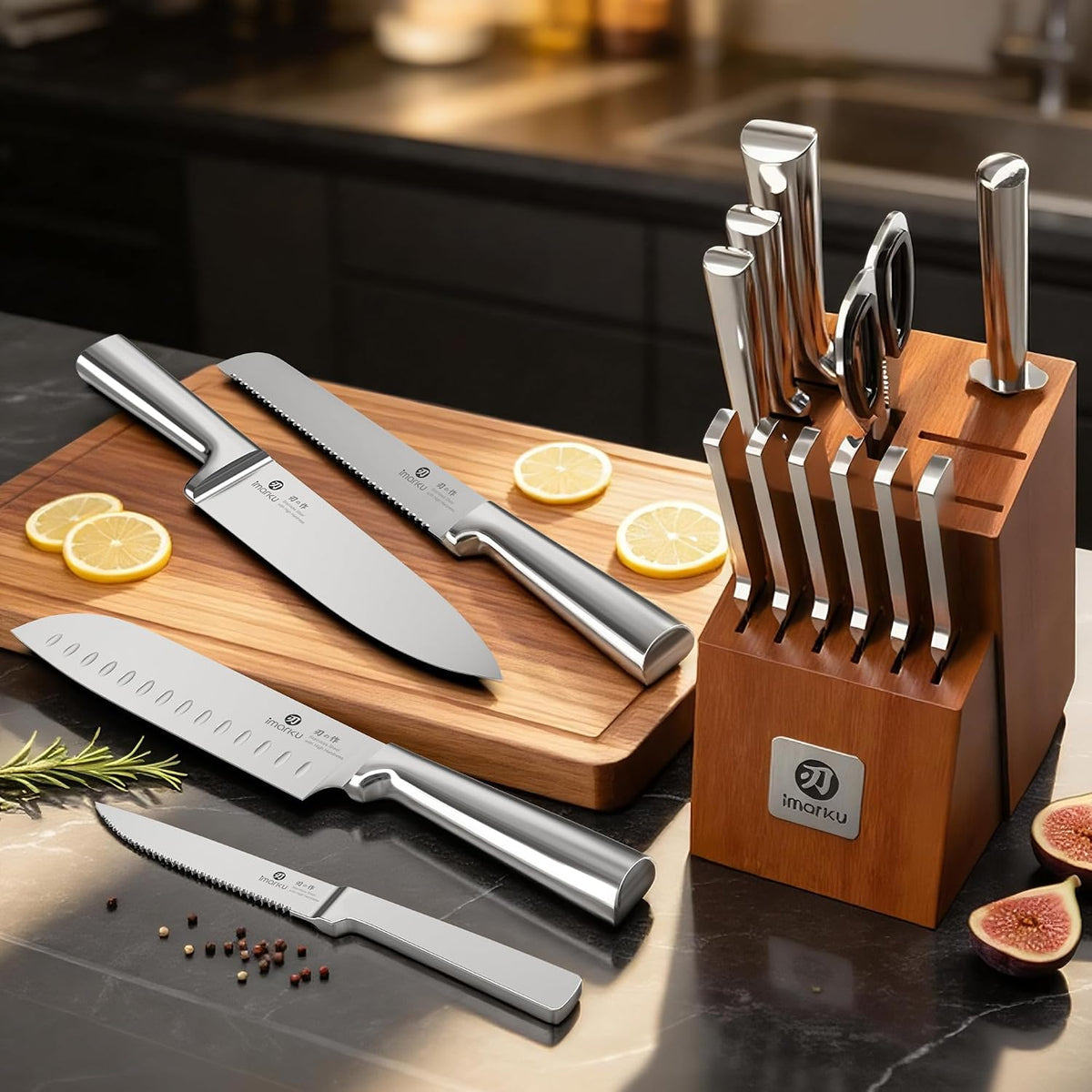 Brisket Knife 12 Inch, Japanese High Carbon Stainless Steel | Ultra Sharp Carving Slicing Knife for BBQ Brisket Turkey Ham Ribs Smoked Meat and Beef, Ergonomic Pakkawood Handle, Gift Box