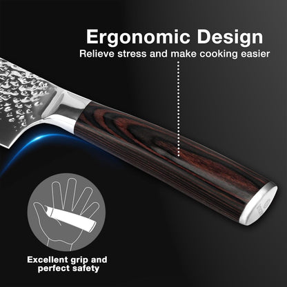 Brisket Knife 12 Inch, Japanese High Carbon Stainless Steel | Ultra Sharp Carving Slicing Knife for BBQ Brisket Turkey Ham Ribs Smoked Meat and Beef, Ergonomic Pakkawood Handle, Gift Box