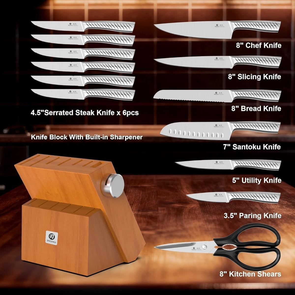 Brisket Knife 12 Inch, Japanese High Carbon Stainless Steel | Ultra Sharp Carving Slicing Knife for BBQ Brisket Turkey Ham Ribs Smoked Meat and Beef, Ergonomic Pakkawood Handle, Gift Box