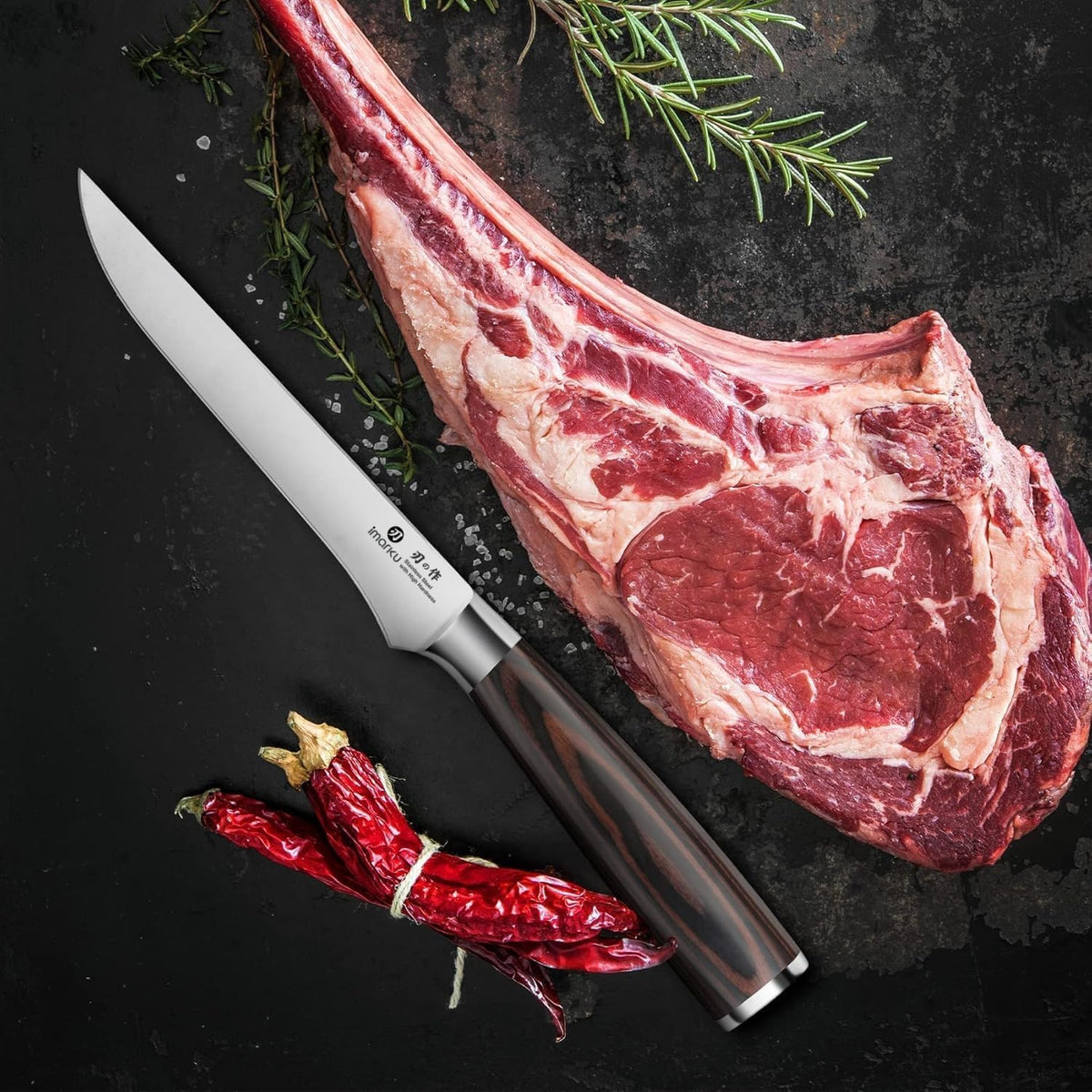 Brisket Knife 12 Inch, Japanese High Carbon Stainless Steel | Ultra Sharp Carving Slicing Knife for BBQ Brisket Turkey Ham Ribs Smoked Meat and Beef, Ergonomic Pakkawood Handle, Gift Box