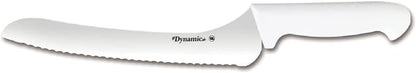 Dynamic Pro-Grip, Santoprene, Softgrip, 9" Bread, Offset Knife, White, large