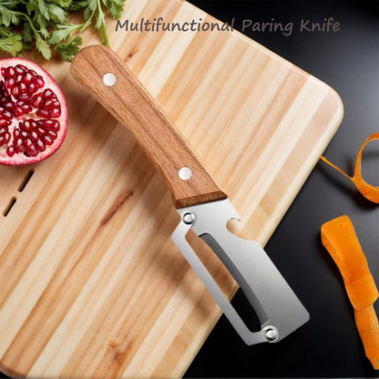 Vegetable Peeler for Kitchen, Stainless Steel Blade with Wooden Handle