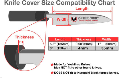 Yoshihiro Natural Magnolia Wood Saya Cover Blade Protector for Petty 135mm