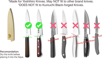 Yoshihiro Natural Magnolia Wood Saya Cover Blade Protector for Petty 135mm