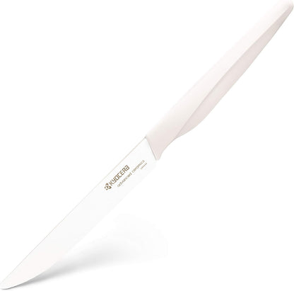 4-piece Ceramic Steak Knife Set, 4.5" White