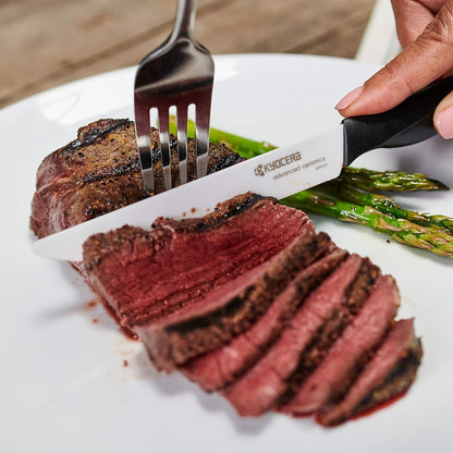 4-piece Ceramic Steak Knife Set, 4.5" White