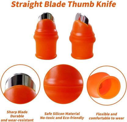 12 Pcs Gardening Silicone Thumb Knife Harvesting Tool, Separator Finger Plant Fruit Picking Knife Garden Tool (S)