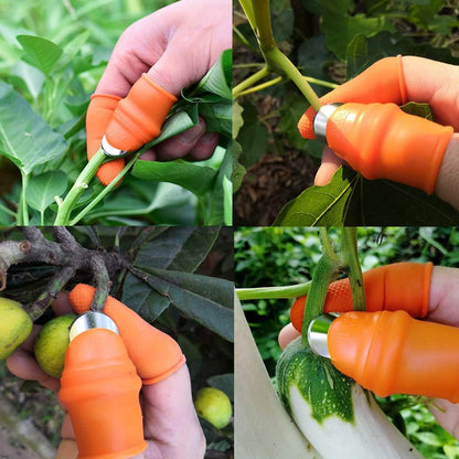 12 Pcs Gardening Silicone Thumb Knife Harvesting Tool, Separator Finger Plant Fruit Picking Knife Garden Tool (S)