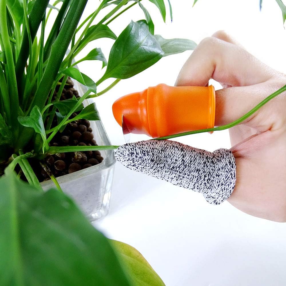 12 Pcs Gardening Silicone Thumb Knife Harvesting Tool, Separator Finger Plant Fruit Picking Knife Garden Tool (S)