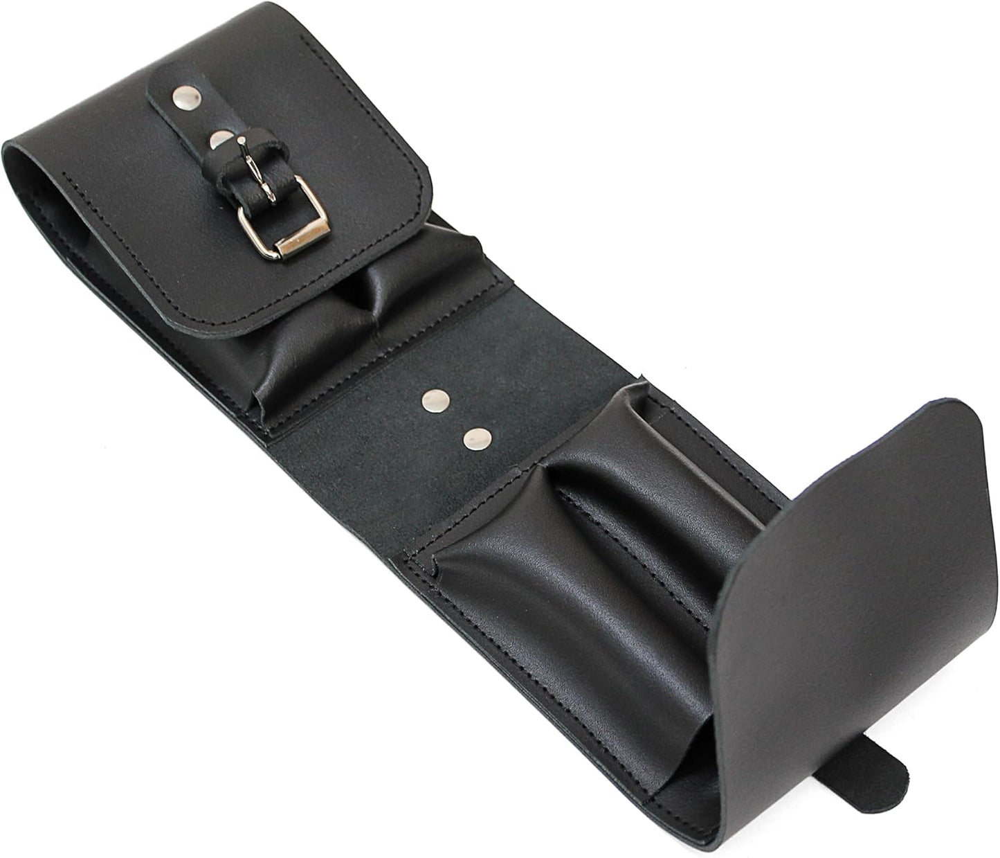 Leather Folding Knife Display Case Organizer for 4 Pocket Knives Case, Folding Knives Storage Holder, Knives Collection Pouch Bag VB4BL