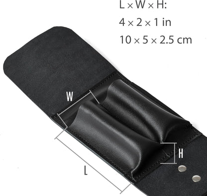 Leather Folding Knife Display Case Organizer for 4 Pocket Knives Case, Folding Knives Storage Holder, Knives Collection Pouch Bag VB4BL