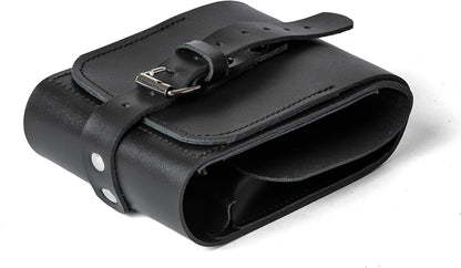 Leather Folding Knife Display Case Organizer for 4 Pocket Knives Case, Folding Knives Storage Holder, Knives Collection Pouch Bag VB4BL