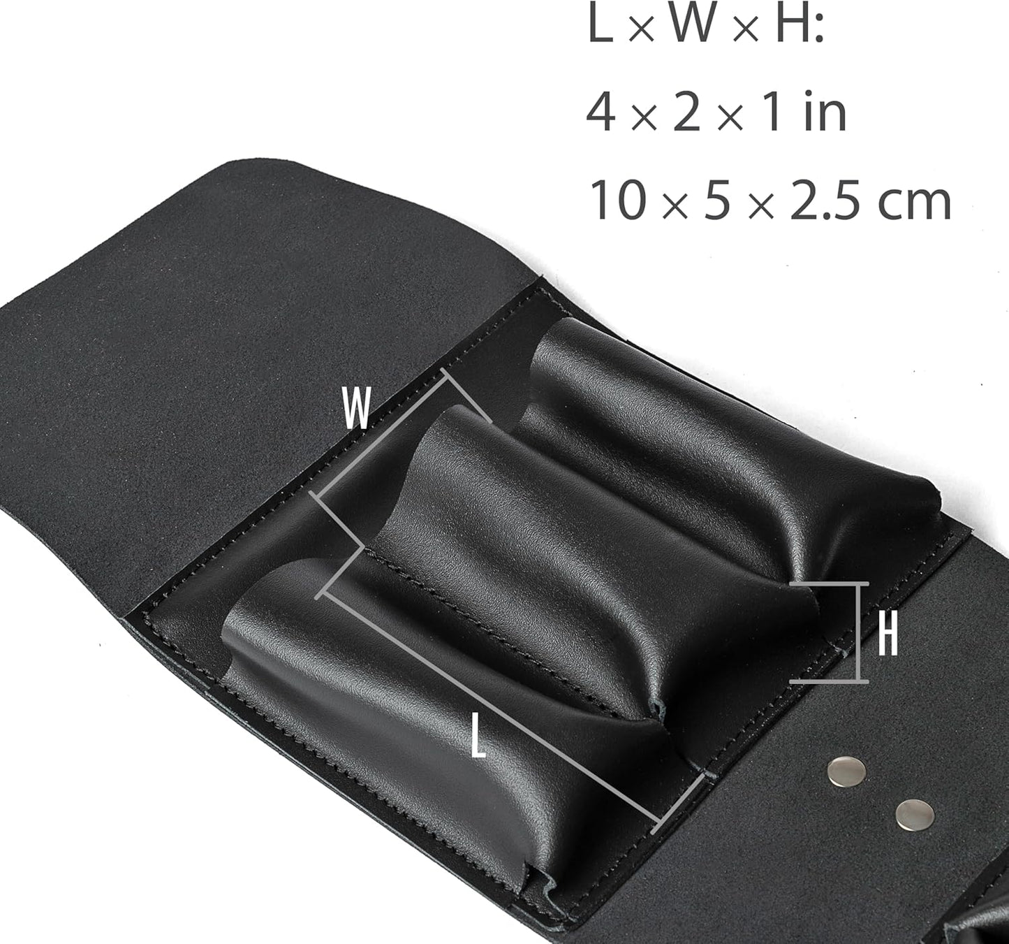 Leather Folding Knife Display Case Organizer for 4 Pocket Knives Case, Folding Knives Storage Holder, Knives Collection Pouch Bag VB4BL