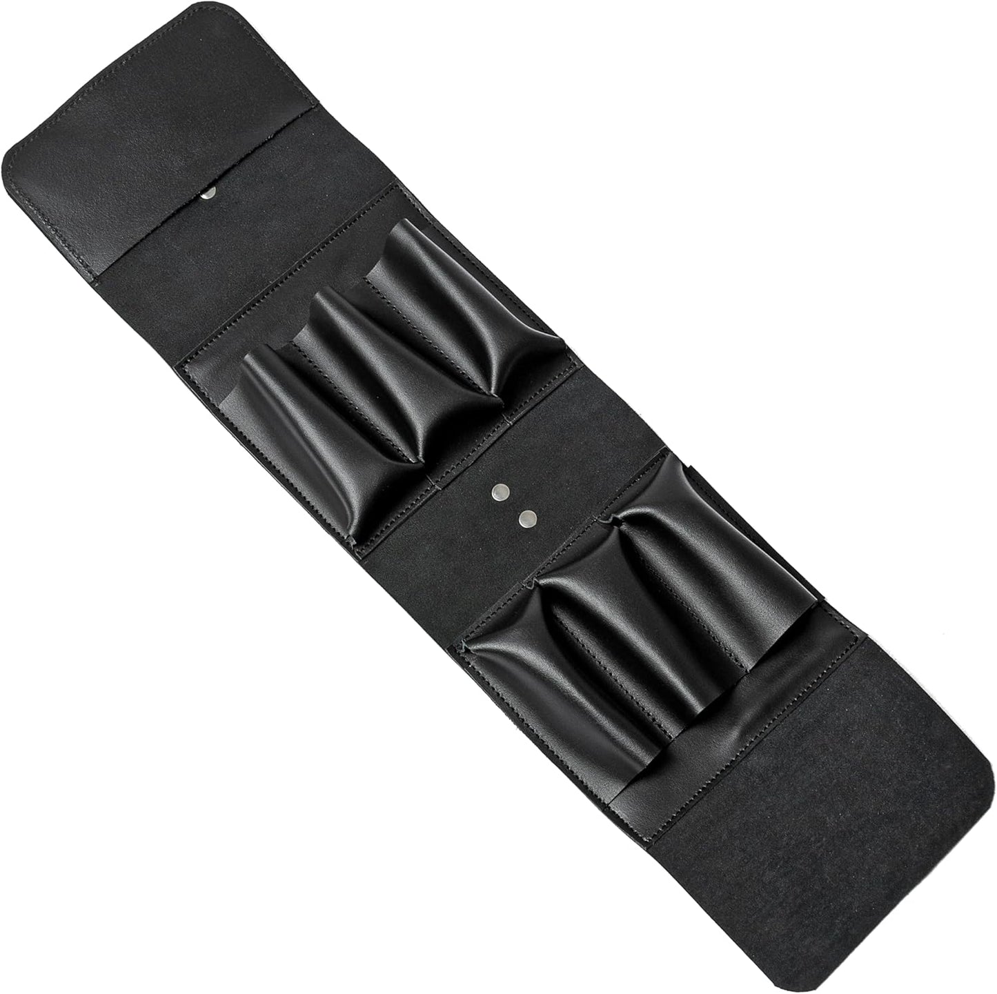 Leather Folding Knife Display Case Organizer for 4 Pocket Knives Case, Folding Knives Storage Holder, Knives Collection Pouch Bag VB4BL