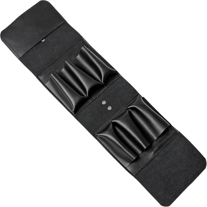 Leather Folding Knife Display Case Organizer for 4 Pocket Knives Case, Folding Knives Storage Holder, Knives Collection Pouch Bag VB4BL