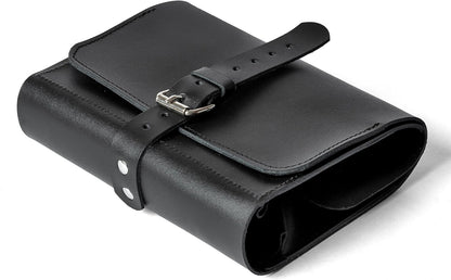 Leather Folding Knife Display Case Organizer for 4 Pocket Knives Case, Folding Knives Storage Holder, Knives Collection Pouch Bag VB4BL