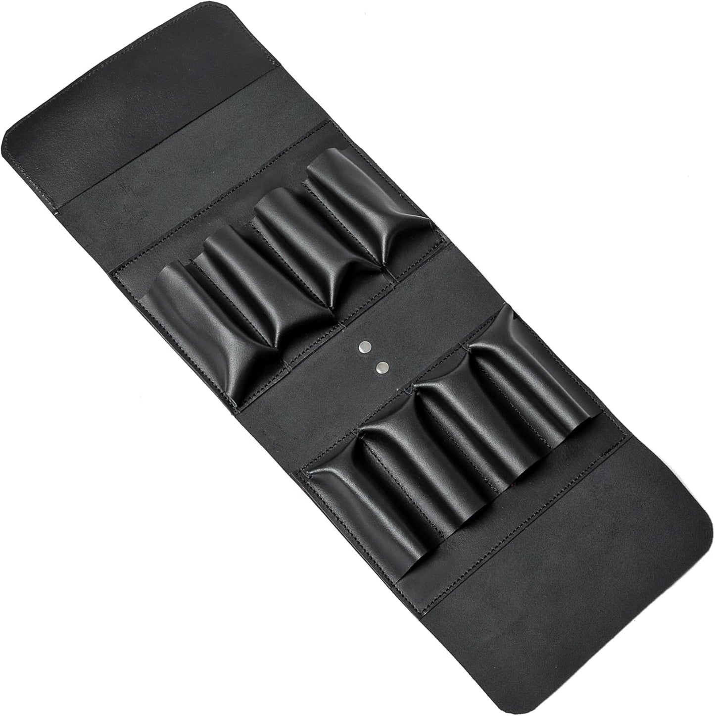 Leather Folding Knife Display Case Organizer for 4 Pocket Knives Case, Folding Knives Storage Holder, Knives Collection Pouch Bag VB4BL