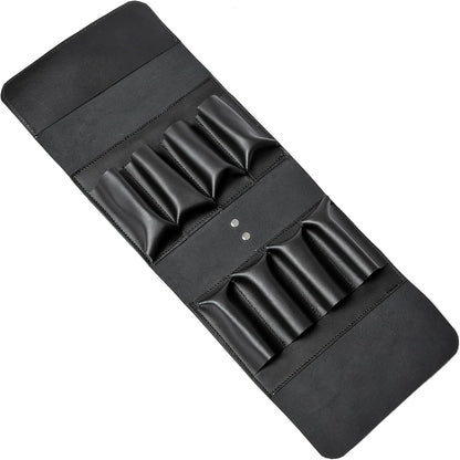 Leather Folding Knife Display Case Organizer for 4 Pocket Knives Case, Folding Knives Storage Holder, Knives Collection Pouch Bag VB4BL