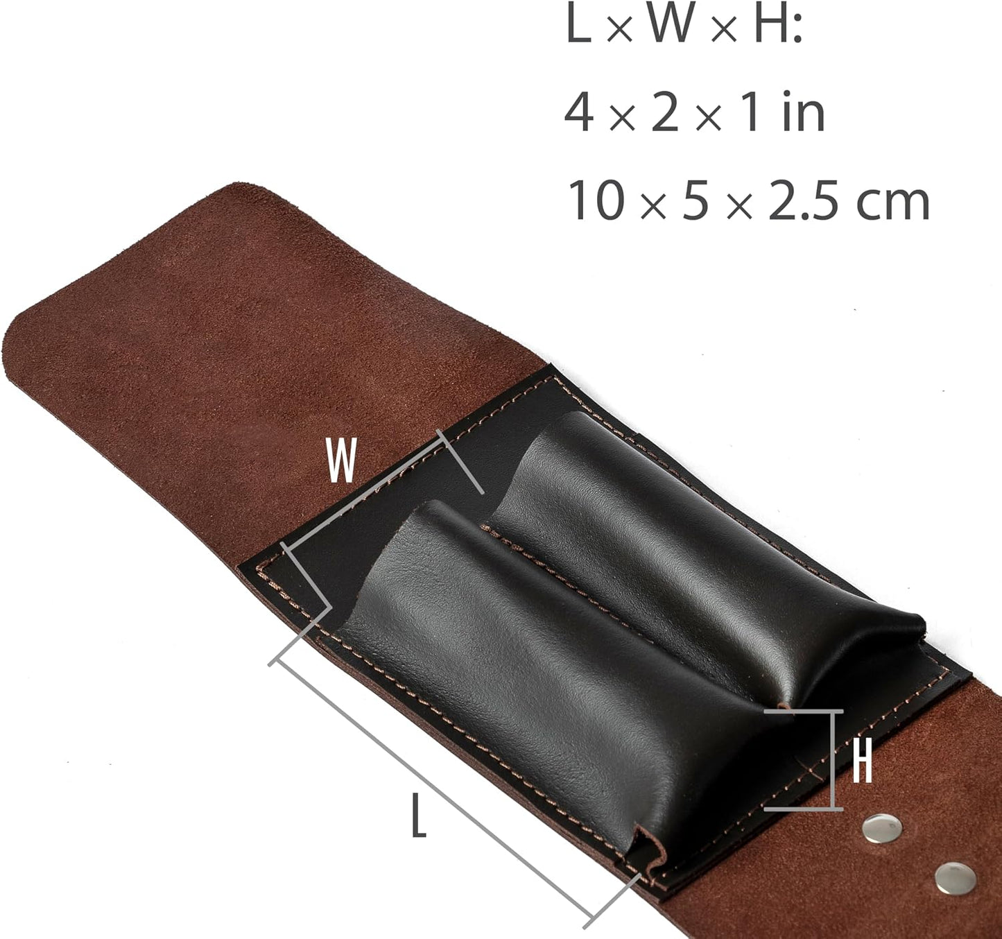 Leather Folding Knife Display Case Organizer for 4 Pocket Knives Case, Folding Knives Storage Holder, Knives Collection Pouch Bag VB4BL