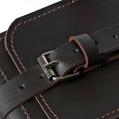 Leather Folding Knife Display Case Organizer for 4 Pocket Knives Case, Folding Knives Storage Holder, Knives Collection Pouch Bag VB4BL
