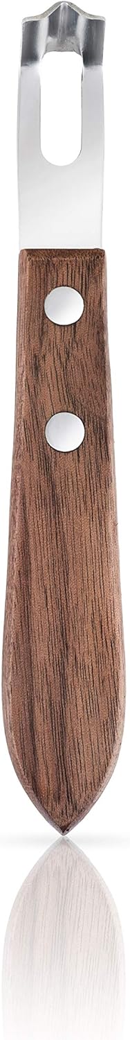 Channel Knife, Citrus Zester and Orange Peeler Tool, Walnut Wood and Stainless Steel Bar Tool for Cocktail Garnishes, Perfect for Home Bars, Craft Cocktails and Bartender Gifts, Set of 1