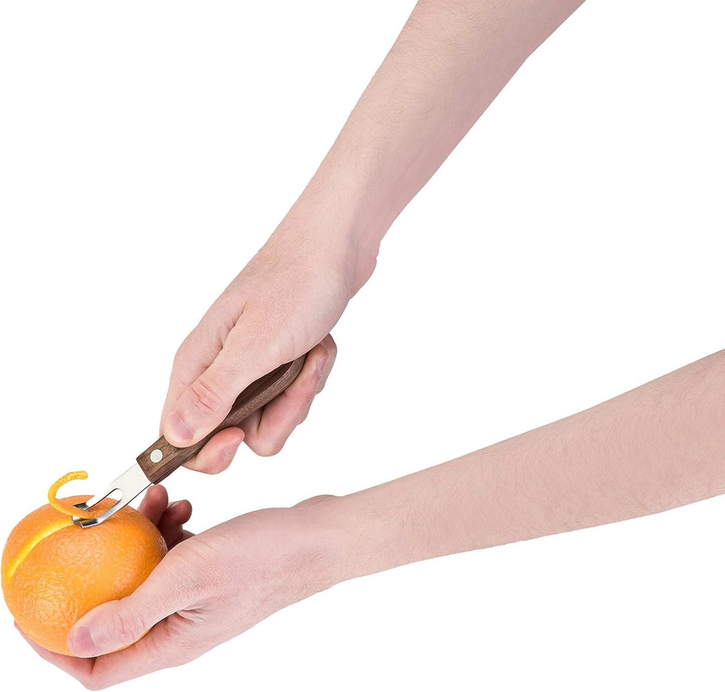 Channel Knife, Citrus Zester and Orange Peeler Tool, Walnut Wood and Stainless Steel Bar Tool for Cocktail Garnishes, Perfect for Home Bars, Craft Cocktails and Bartender Gifts, Set of 1