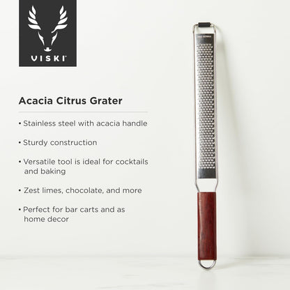 Channel Knife, Citrus Zester and Orange Peeler Tool, Walnut Wood and Stainless Steel Bar Tool for Cocktail Garnishes, Perfect for Home Bars, Craft Cocktails and Bartender Gifts, Set of 1