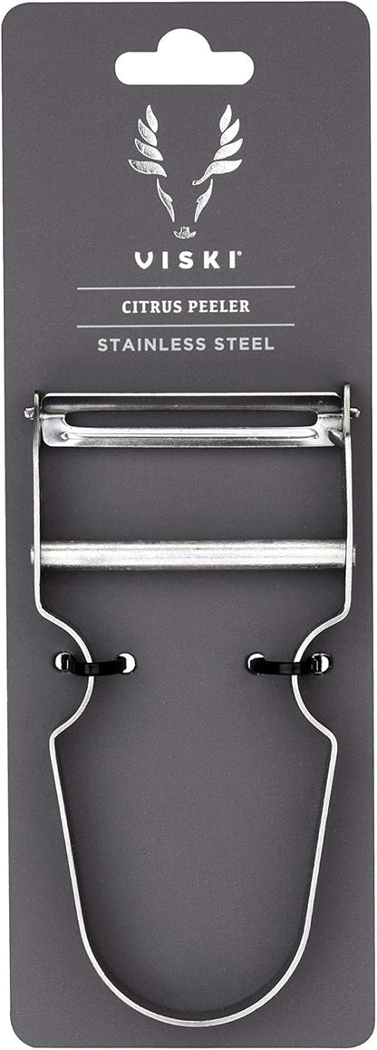 Channel Knife, Citrus Zester and Orange Peeler Tool, Walnut Wood and Stainless Steel Bar Tool for Cocktail Garnishes, Perfect for Home Bars, Craft Cocktails and Bartender Gifts, Set of 1