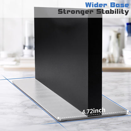 Extra Large Double-Sided Magnetic Knife Block, 14in Silver Stainless Steel Knife Holder for Kitchen Countertop, Safe & Space-Saving Knife Storage Organizer