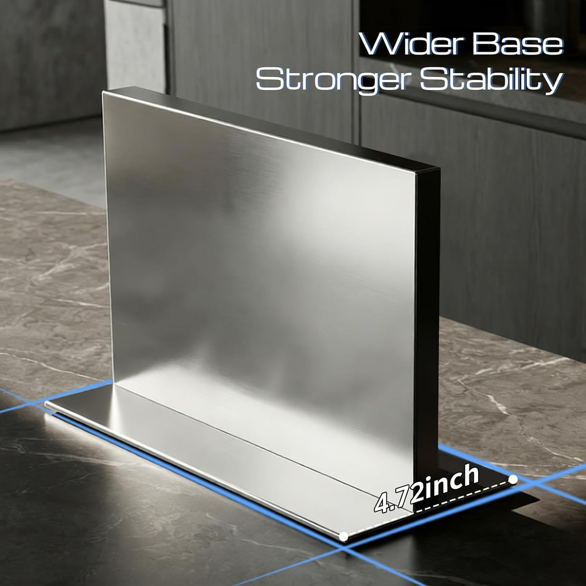 Extra Large Double-Sided Magnetic Knife Block, 14in Silver Stainless Steel Knife Holder for Kitchen Countertop, Safe & Space-Saving Knife Storage Organizer
