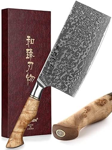 5 inch Utility Knife with Razor Sharp- Damascus Steel with Rose Pattern Multifunctional VG10 Professional Paring-Fruit knife- Master Series Ergonomic Figured Sycamore Wood Handle