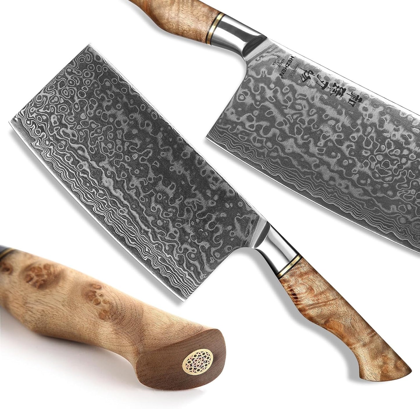 5 inch Utility Knife with Razor Sharp- Damascus Steel with Rose Pattern Multifunctional VG10 Professional Paring-Fruit knife- Master Series Ergonomic Figured Sycamore Wood Handle