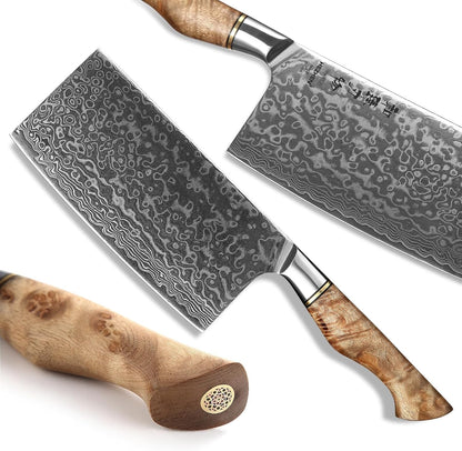 5 inch Utility Knife with Razor Sharp- Damascus Steel with Rose Pattern Multifunctional VG10 Professional Paring-Fruit knife- Master Series Ergonomic Figured Sycamore Wood Handle